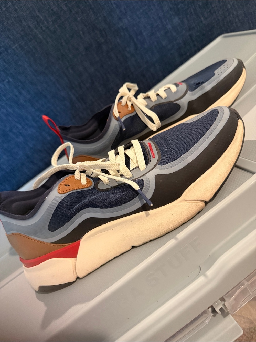 Cole Haan Navy, Cream & Brown Casual Sneakers